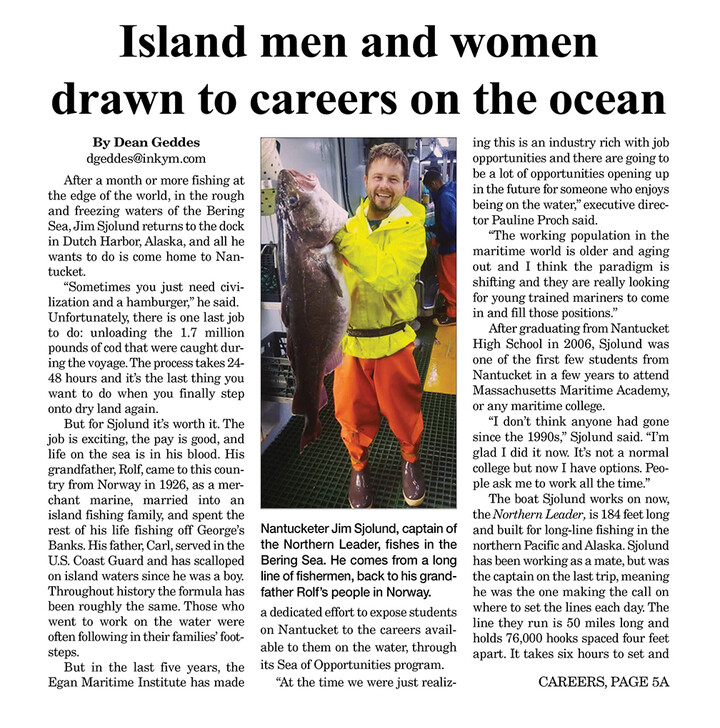 10 18 2018 Iandm Careers On The Water Article