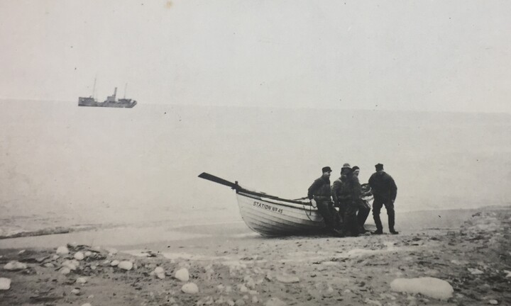 Coskata Crew Standing Next To A Surfboat Early 20Th C 2